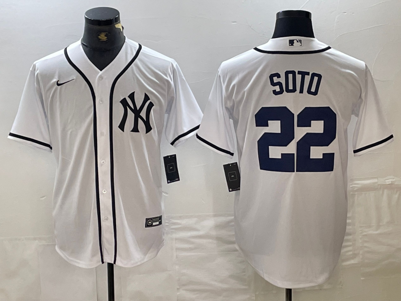 Men's New York Yankees Juan Soto #22 White Limited Jersey